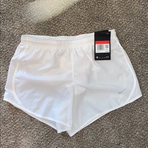 BRAND NEW! Girls white nike running shorts